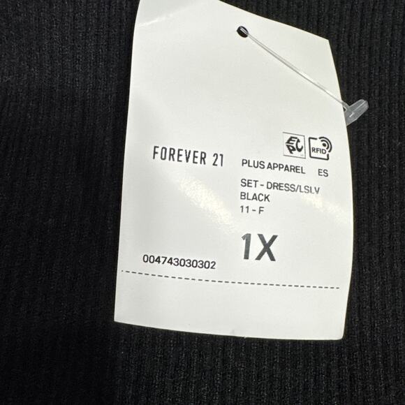 Forever 21 Womens Crop Top & Knit Pull On Skirt Plus Size 1X Stretch Coquette - Picture 5 of 12